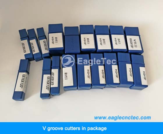 v groove cutters in plastic case packages 