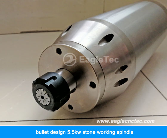 electrospindle 5.5kw with bullet shape design for stone working 