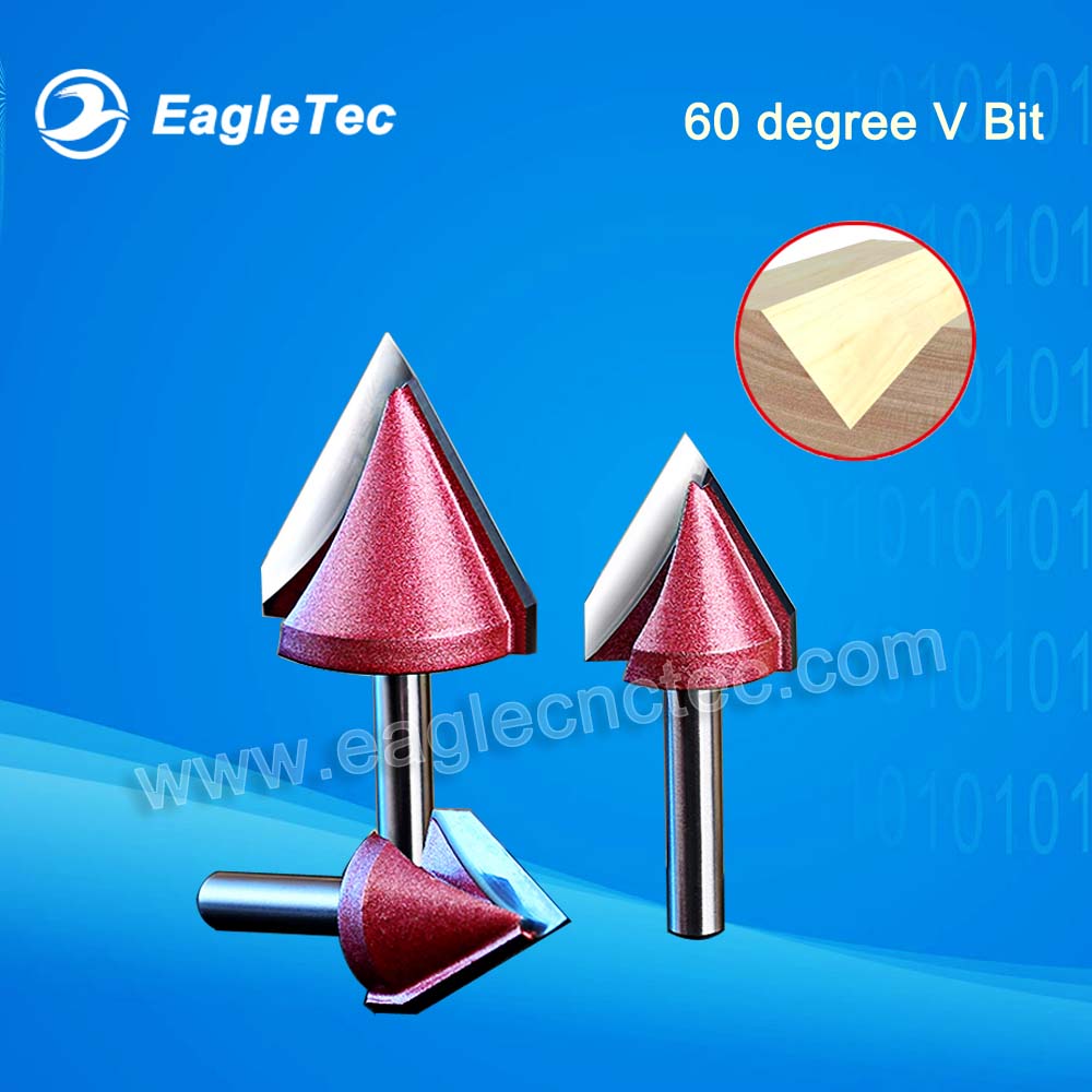 60 Degree Chamfer Router Bit With 6mm Shank For Notch Cutting On Wood