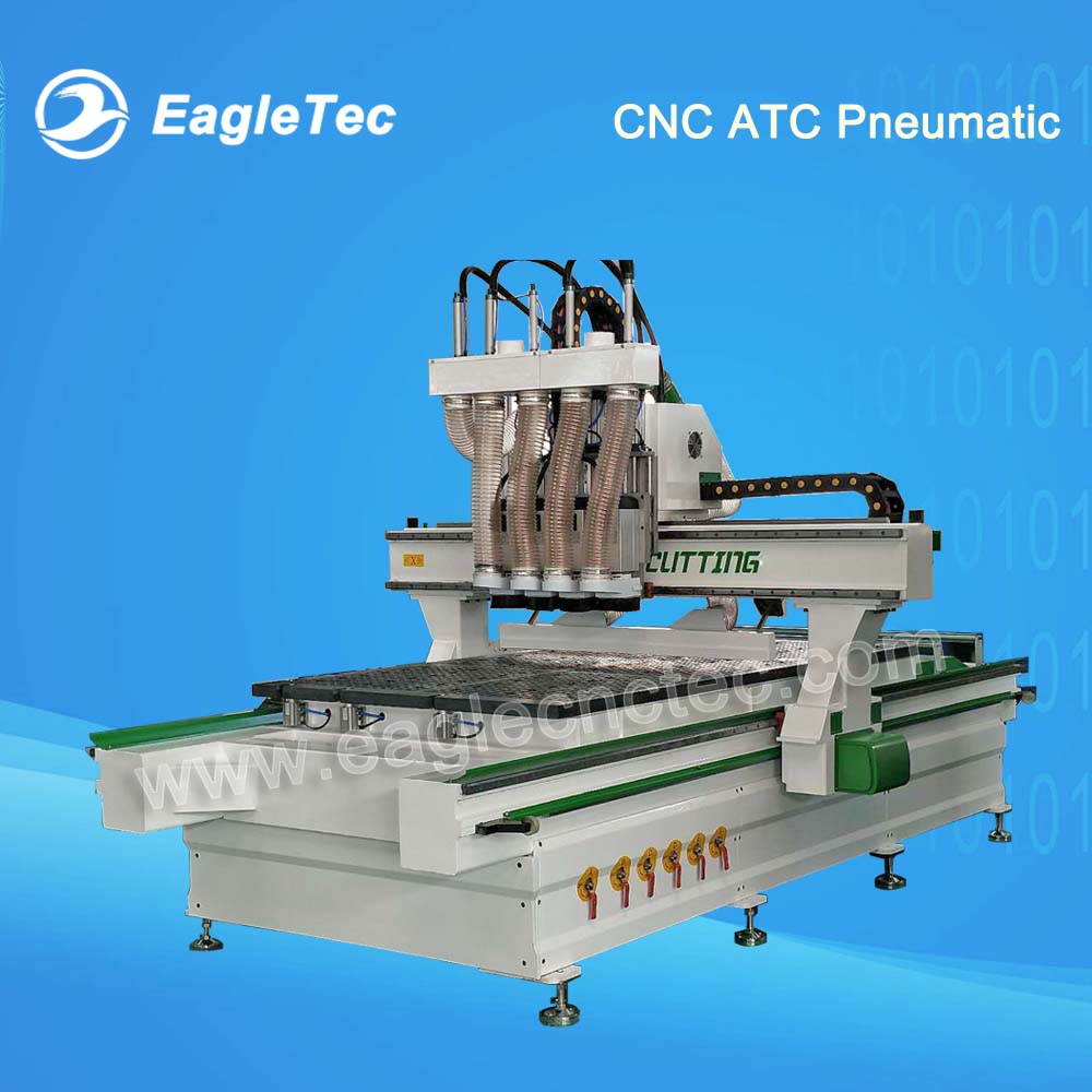 Cabinet Industry Solution - CNC Pneumatic ATC Router with 4 piece tools EA-1325PAT4