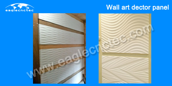 Wall art dector panel milled by china wood carving machine