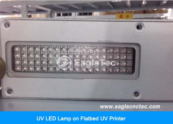 UV LED lamp on flatbed uv printer