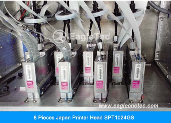 8 pieces japan printer head spt1024gs on uv flatbed printer