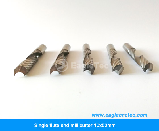 single flute end mill 10mm 10x52mm carbide spiral cutter 
