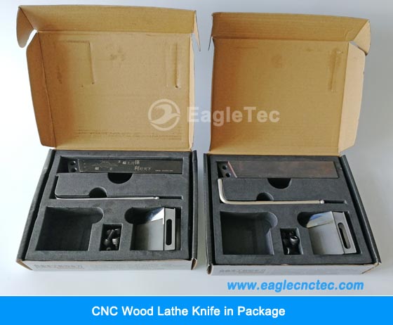 carbide woodturning tool set in its package case