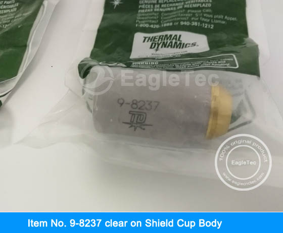 item number 9-8237 clear marked on victor shield cup body thermal dynamics 