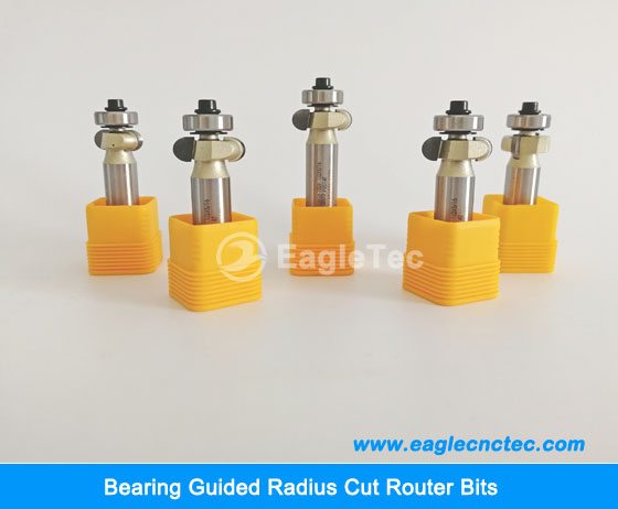 bearing guided radius flute cut router bits 