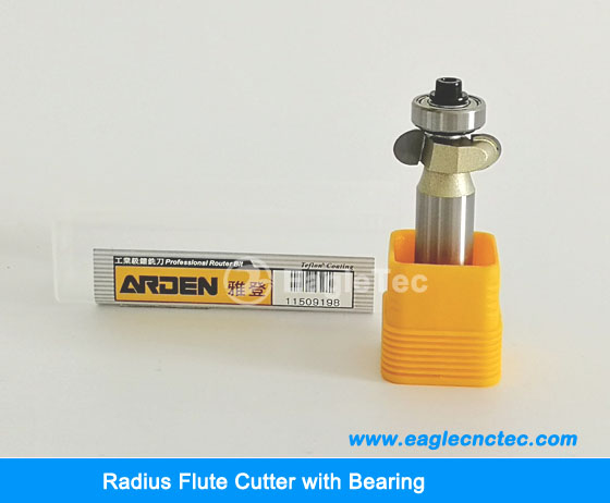 radius flute cutter with bearing 