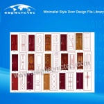 Minimalist Style Wood Door Design Files Library for CNC Router Use